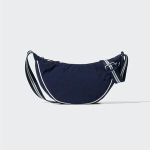 Uniqlo Round Mini Shoulder Bag | Striped |Round Crossbody bag |NAVY